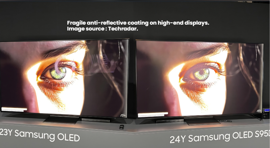 Before and after using Luminarvis on display
